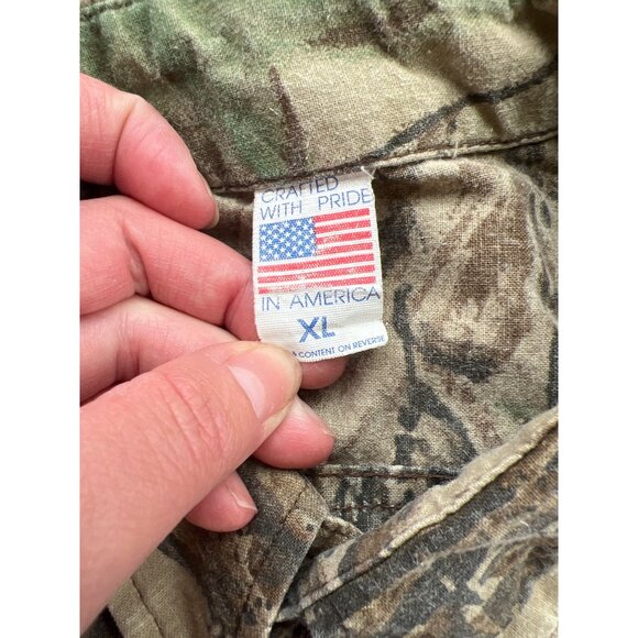 Vintage Realtree XL Camouflage Button-Up Shirt Mens Hunting Outdoor Apparel L3 - Picture 3 of 7